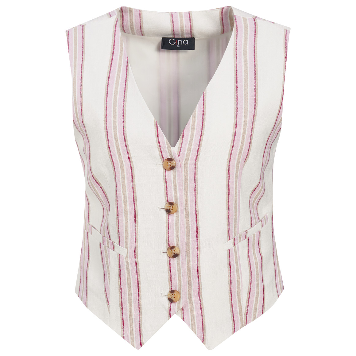 Damen Weste mit Leinen-Anteil