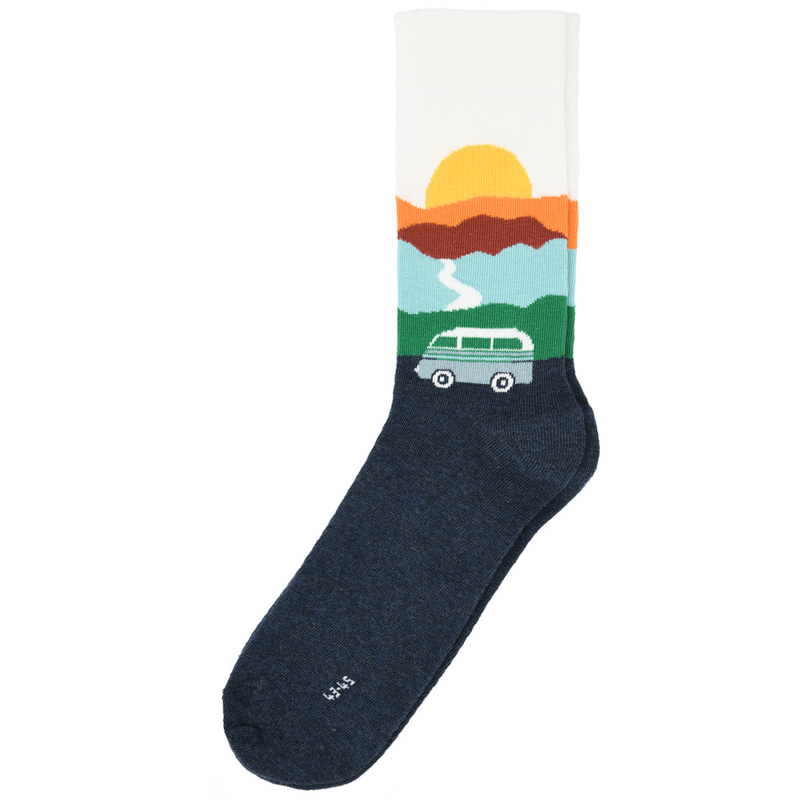1 paar herensokken met landschapsmotief