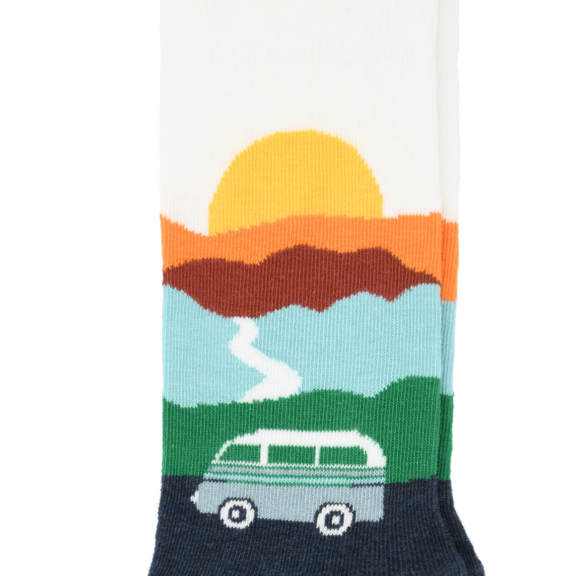 1 paar herensokken met landschapsmotief