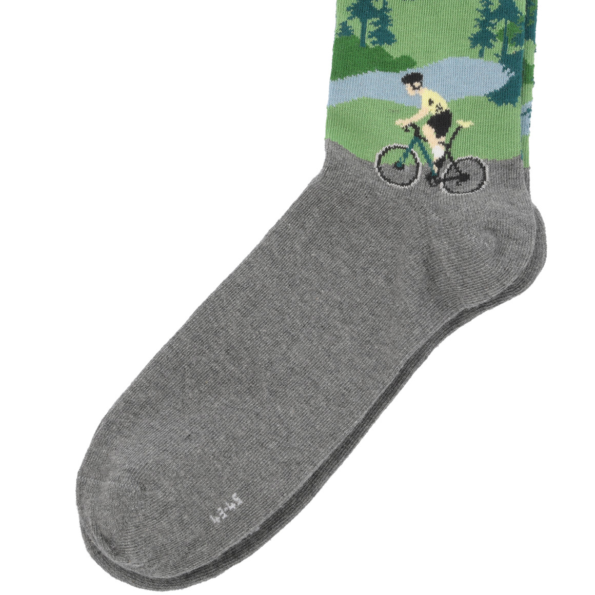 1 paar herensokken met fietsmotief