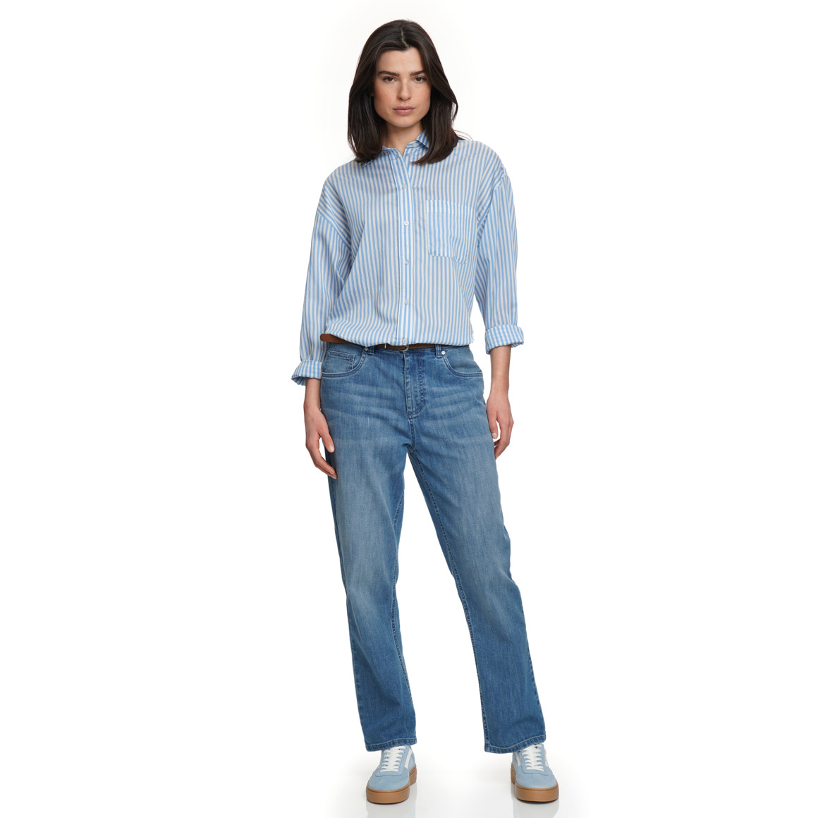 Damen Hemdbluse im Streifen-Look