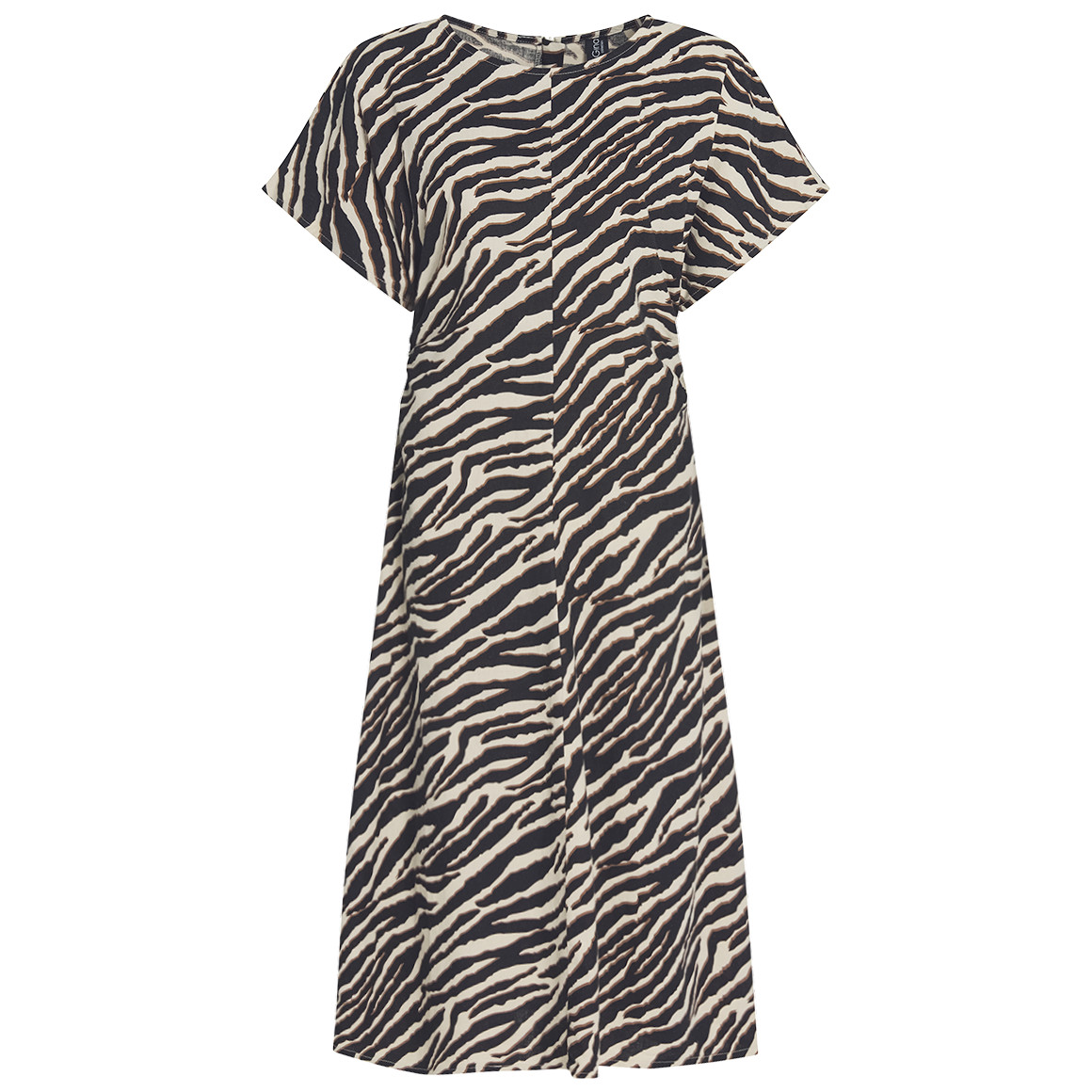 Damen Leinen-Kleid mit kurzen Ärmeln