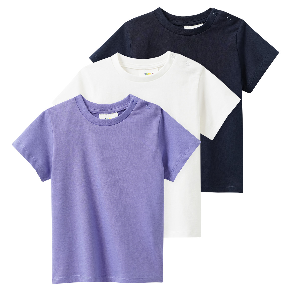 3 baby-T-shirts in basic-look