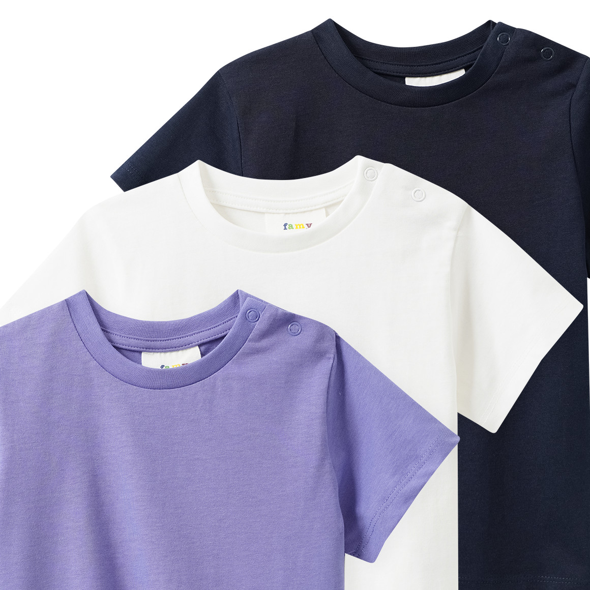 3 baby-T-shirts in basic-look