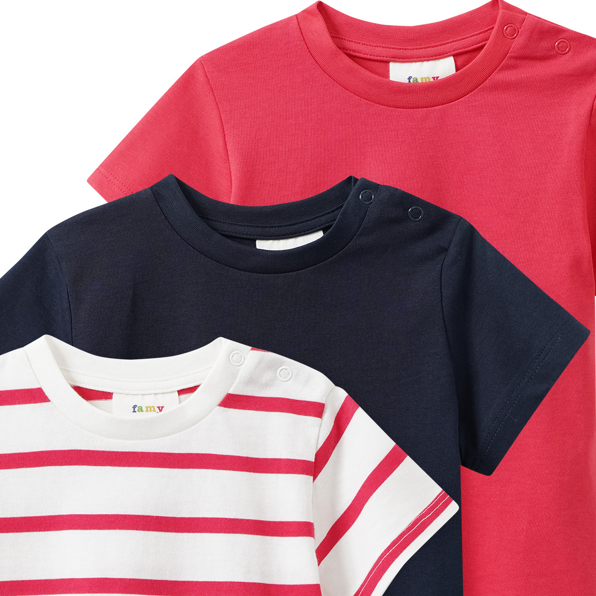3 baby-T-shirts in basic-look