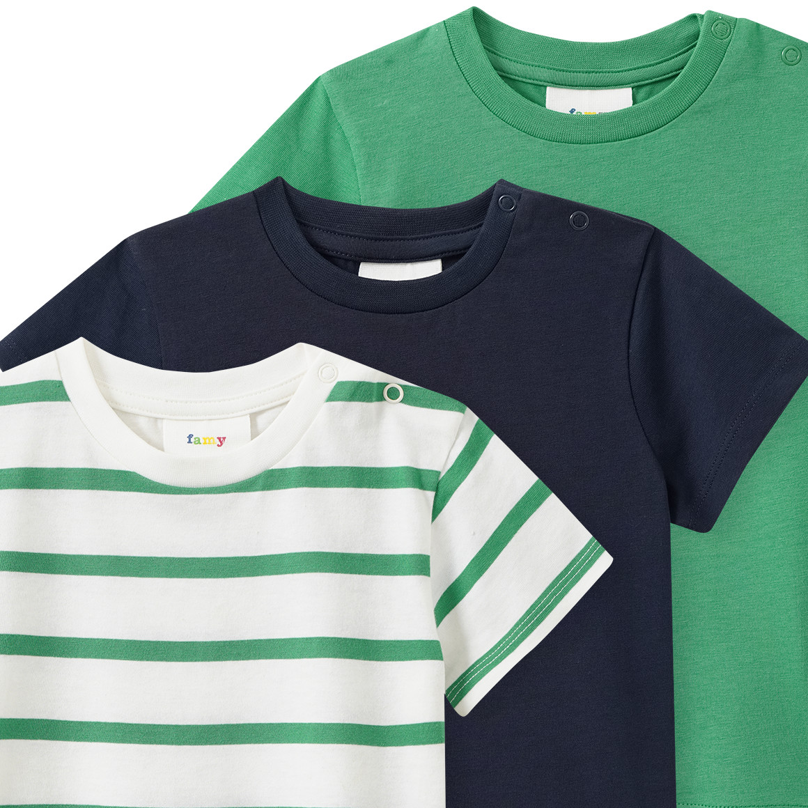 3 baby-T-shirts in basic-look