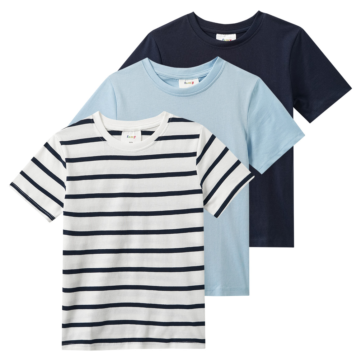 3 Jungen T-Shirts im Basic-Look