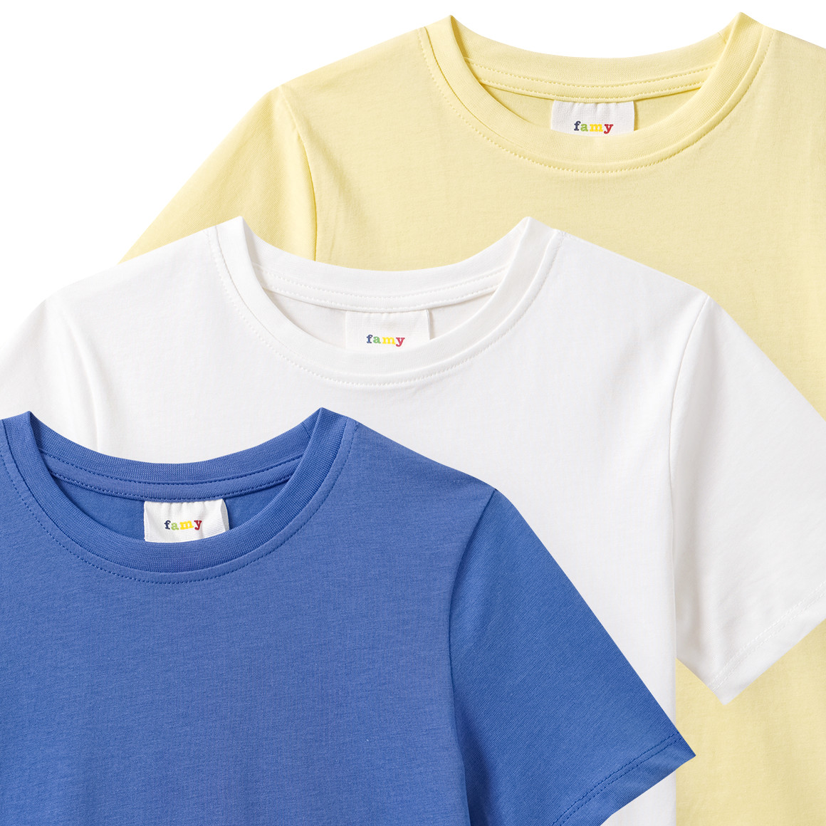 3 Jungen T-Shirts im Basic-Look