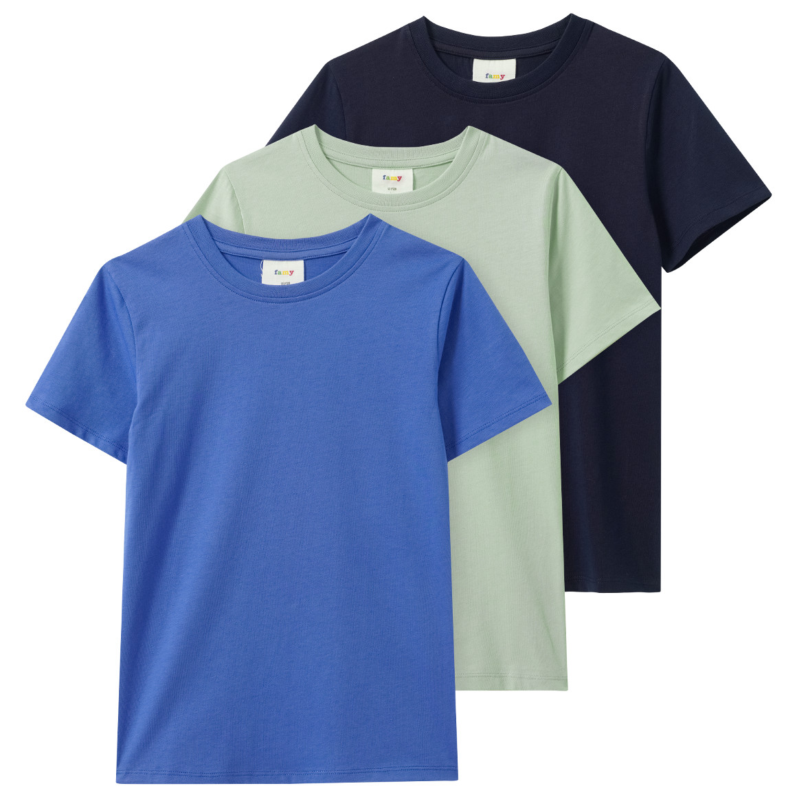 3 Jungen T-Shirts im Basic-Look