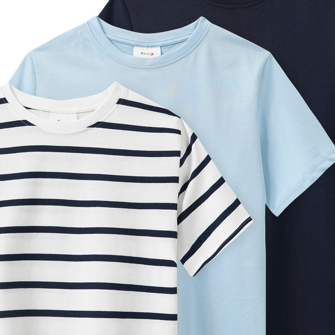 3 Jungen T-Shirts im Basic-Look