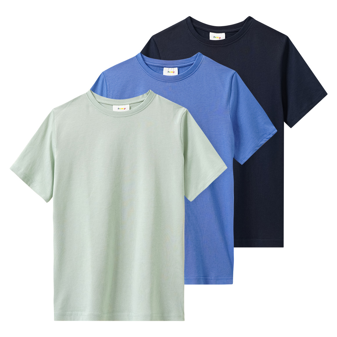 3 Jungen T-Shirts im Basic-Look