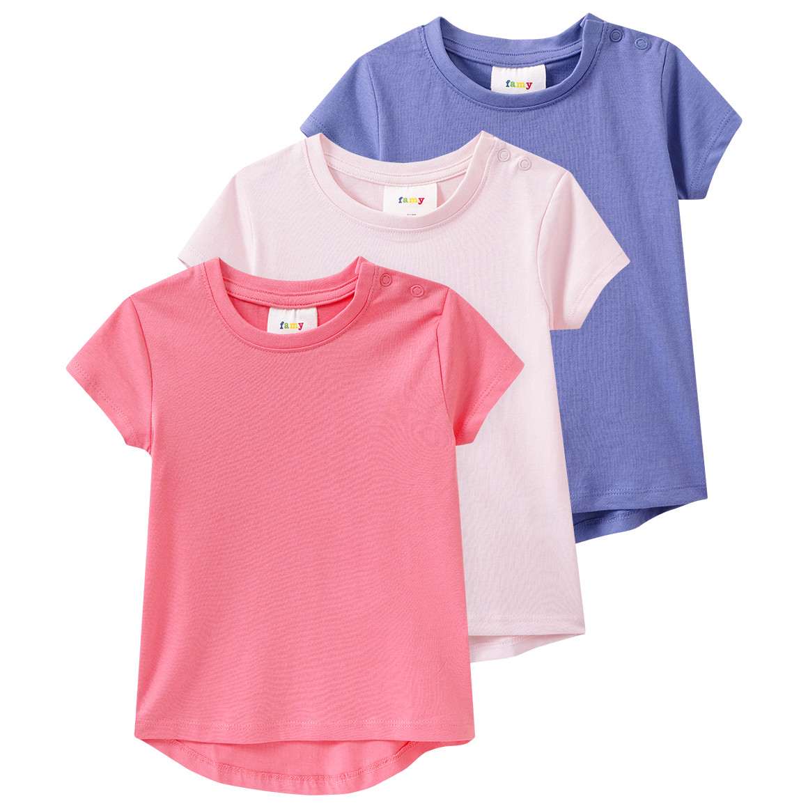 3 Baby T-Shirts im Basic-Look