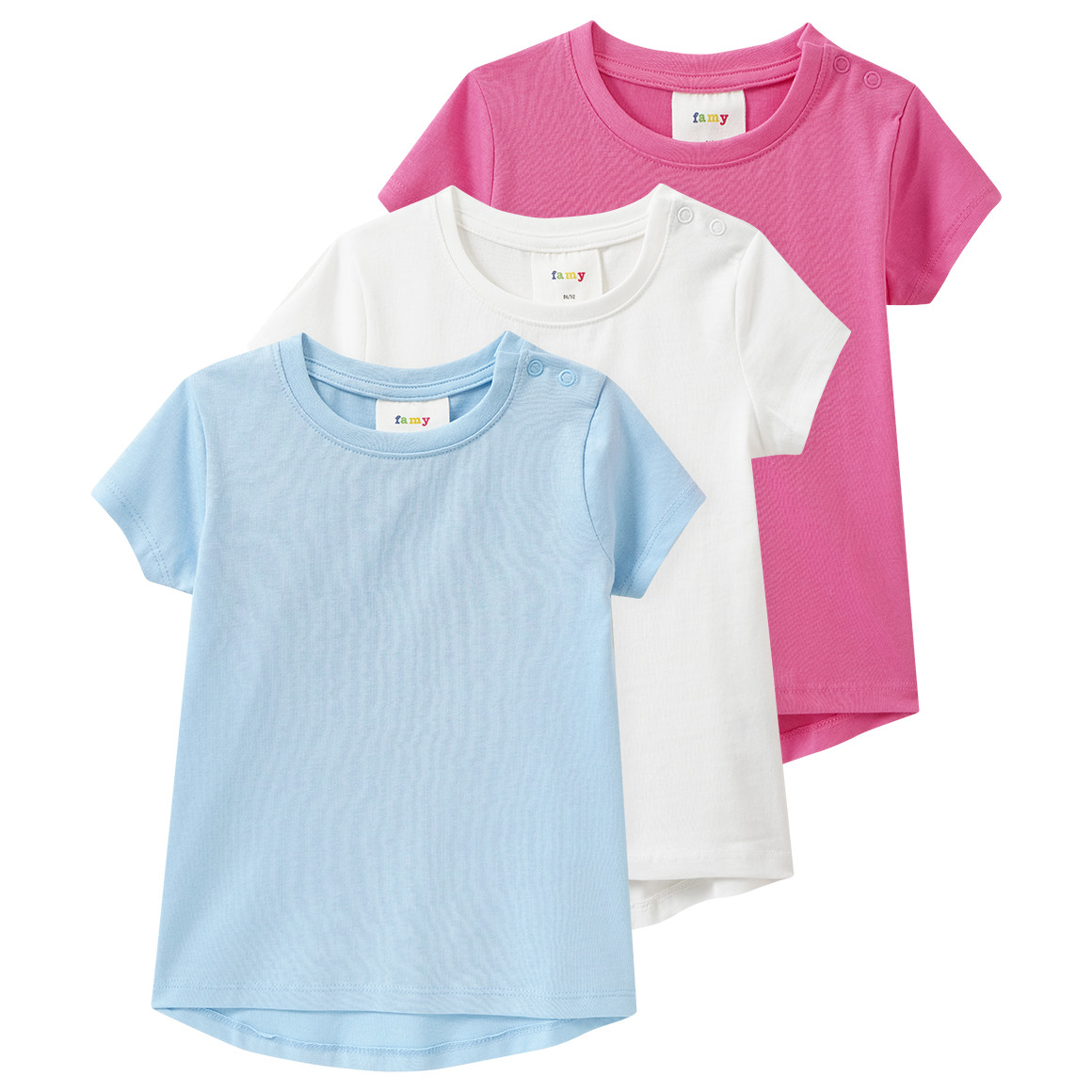 3 Baby T-Shirts im Basic-Look