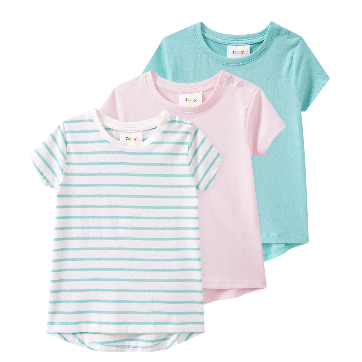 3 Baby T-Shirts im Basic-Look