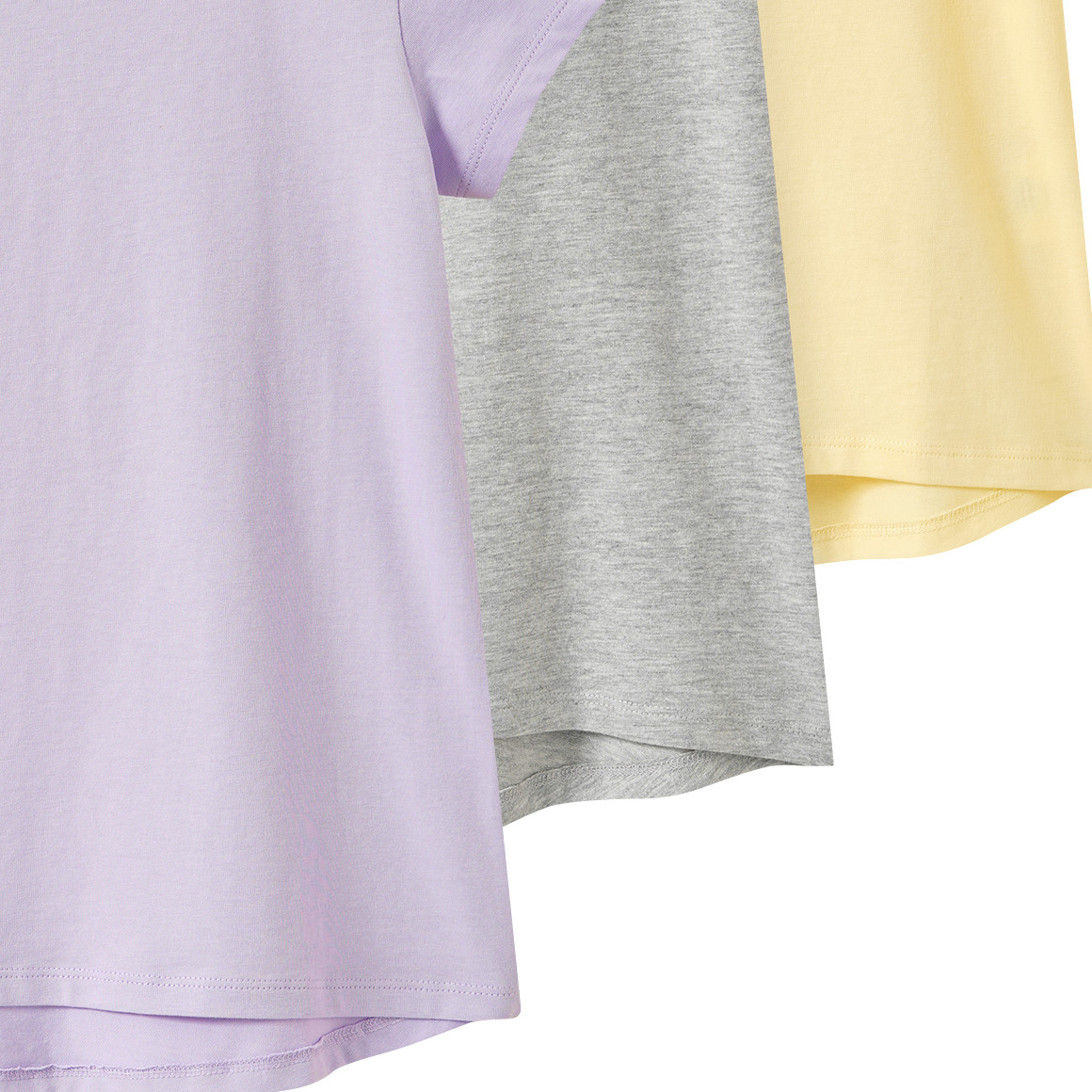 3 Mädchen T-Shirts im Basic-Look