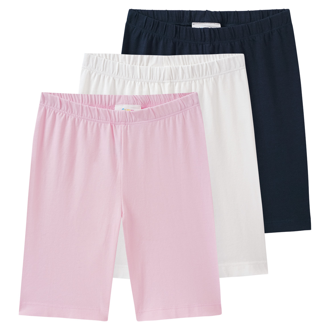 3 korte meisjesleggings in basic look