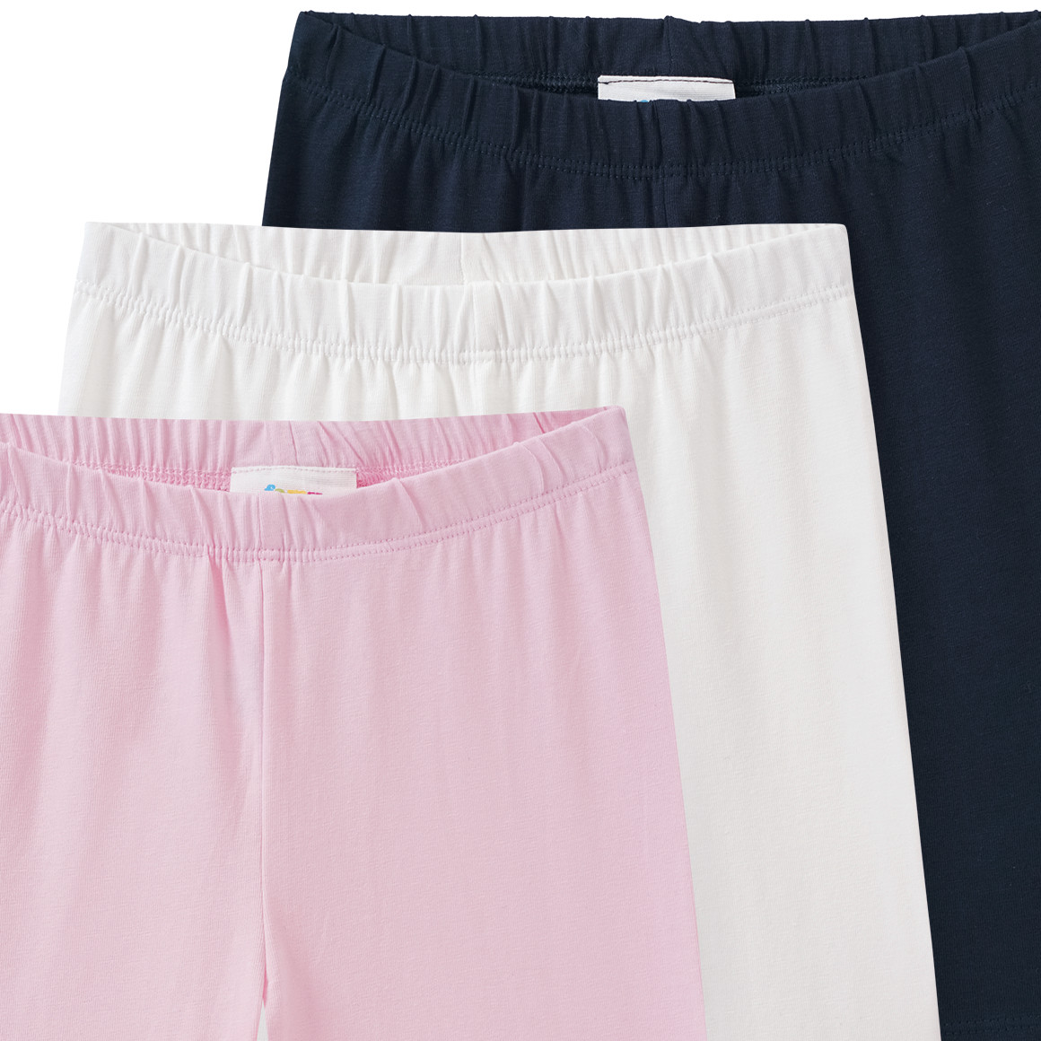 3 korte meisjesleggings in basic look
