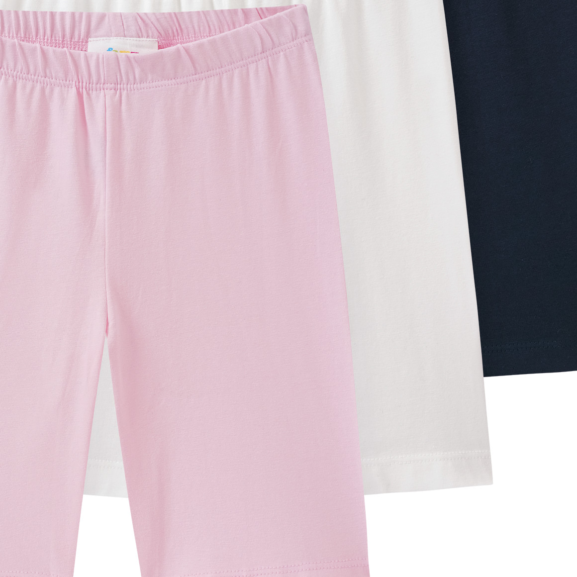3 korte meisjesleggings in basic look