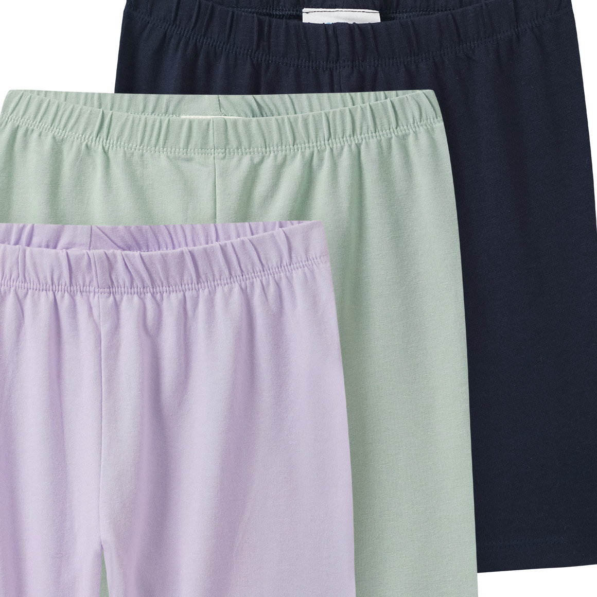 3 korte meisjesleggings in basic look