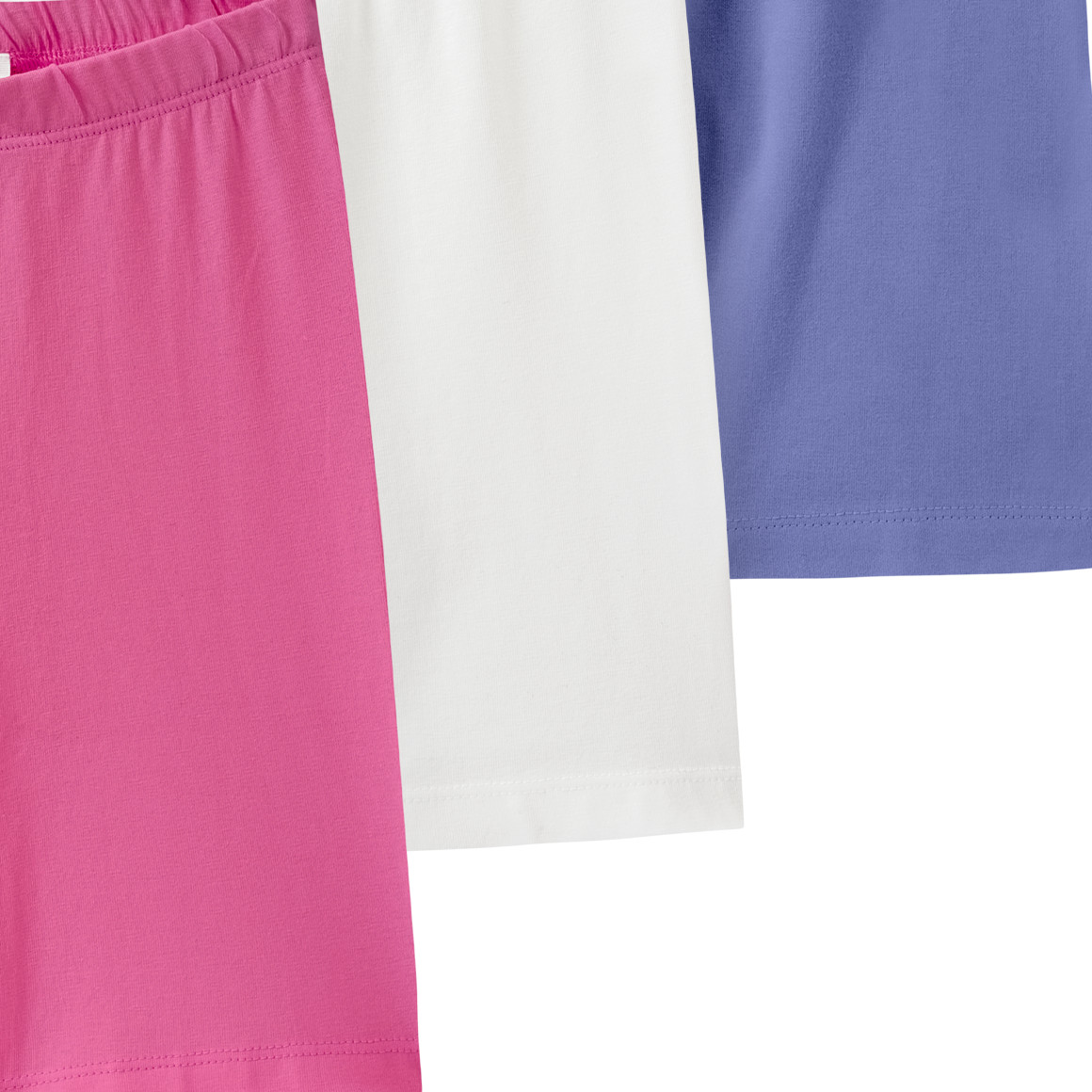 3 korte meisjesleggings in basic look