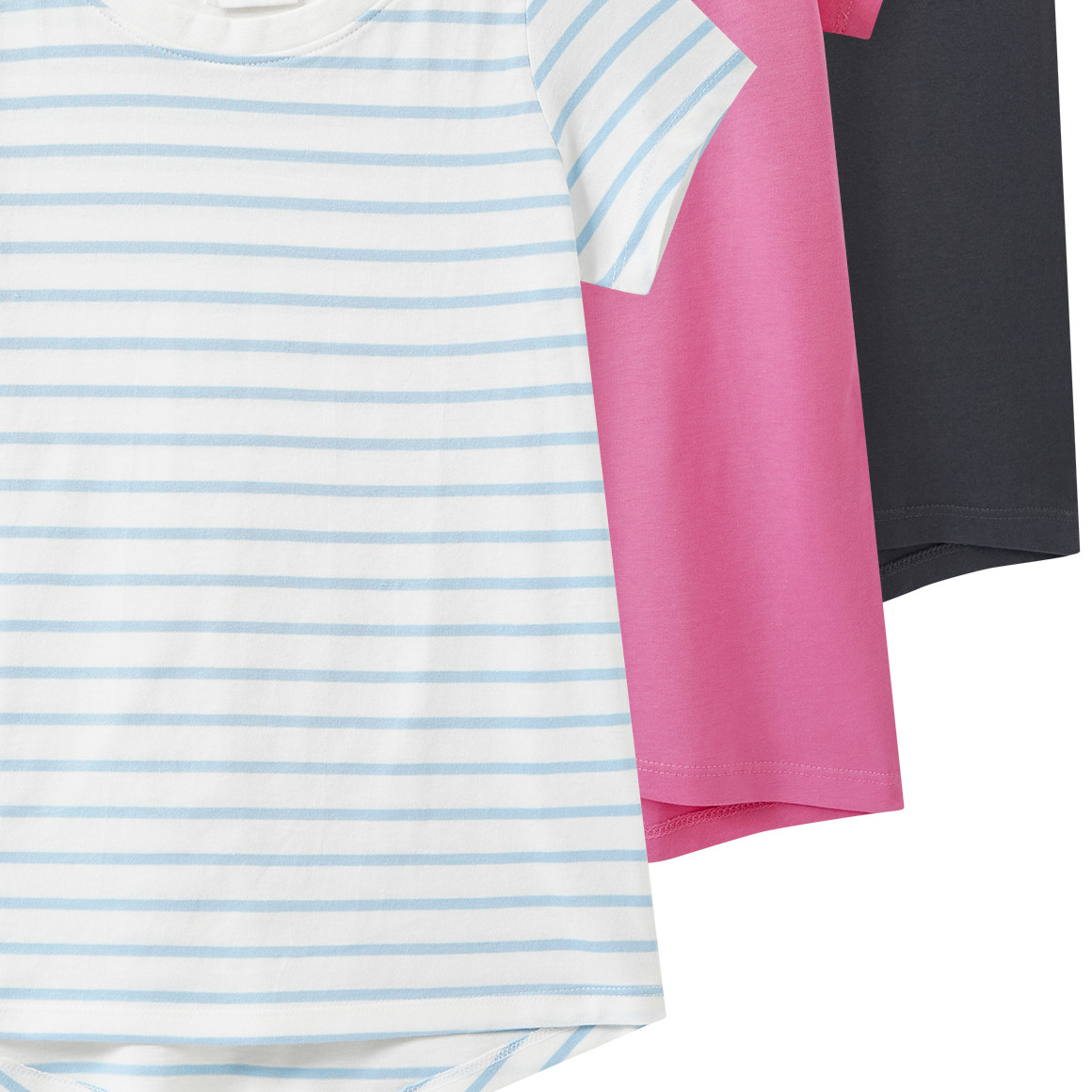 3 Mädchen T-Shirts im Basic-Look