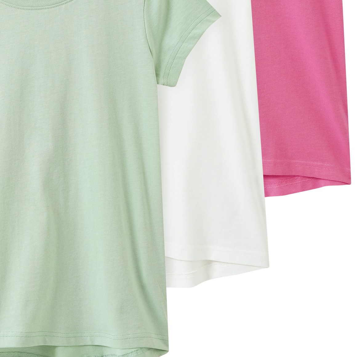 3 Mädchen T-Shirts im Basic-Look