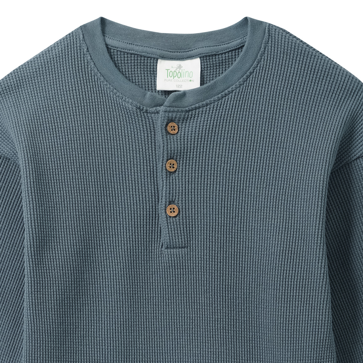 Jungen Langarmshirt aus Waffel-Piqué