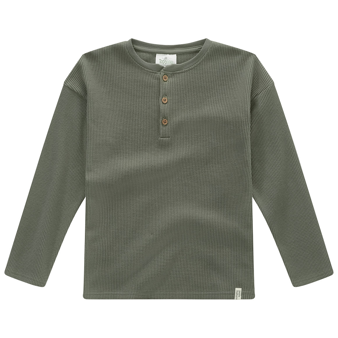 Jungen Langarmshirt aus Waffel-Piqué