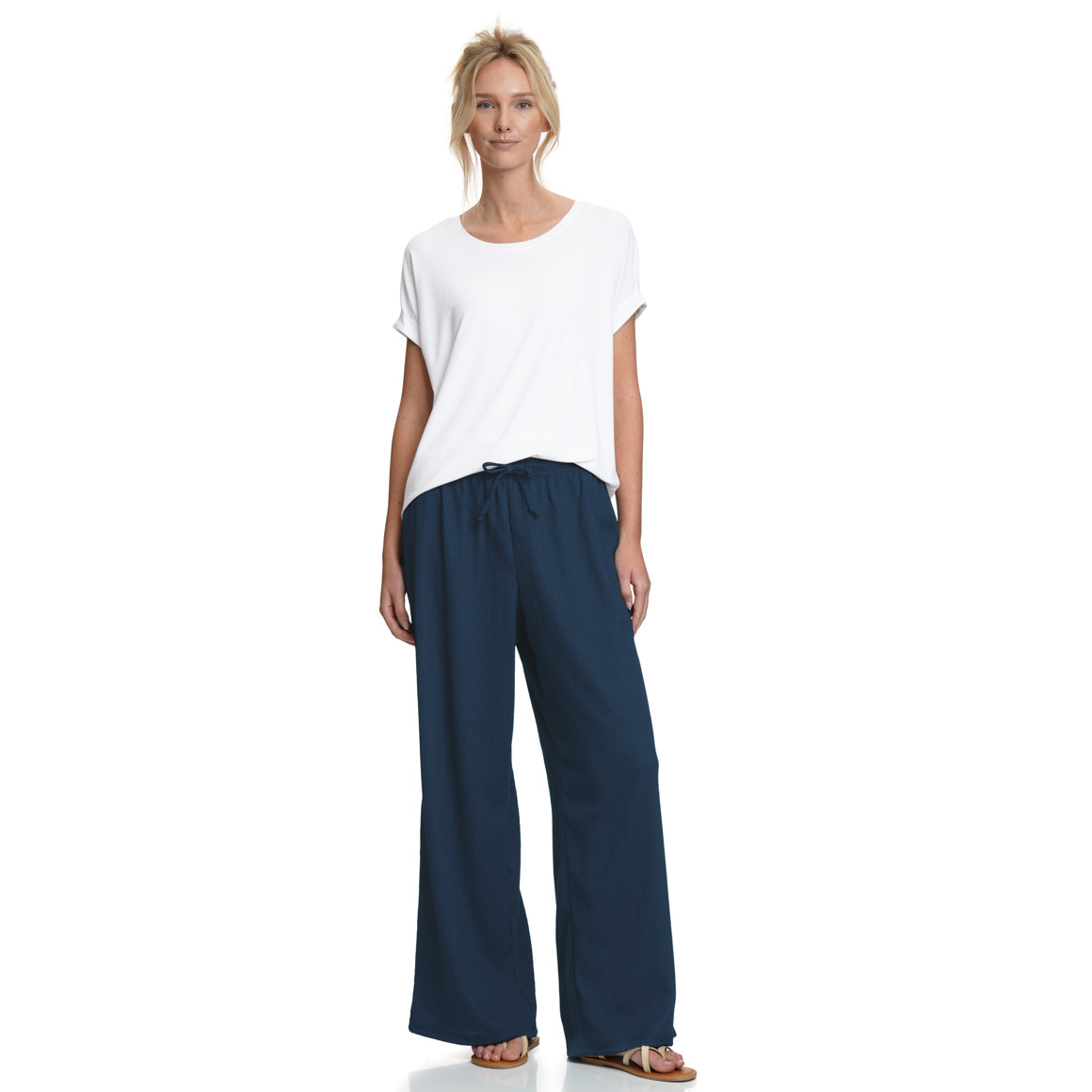 Damen Hose mit strukturiertem Material