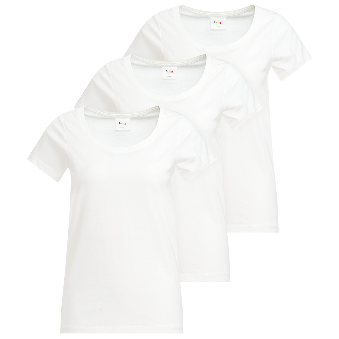 3 dames T-shirts in basic look