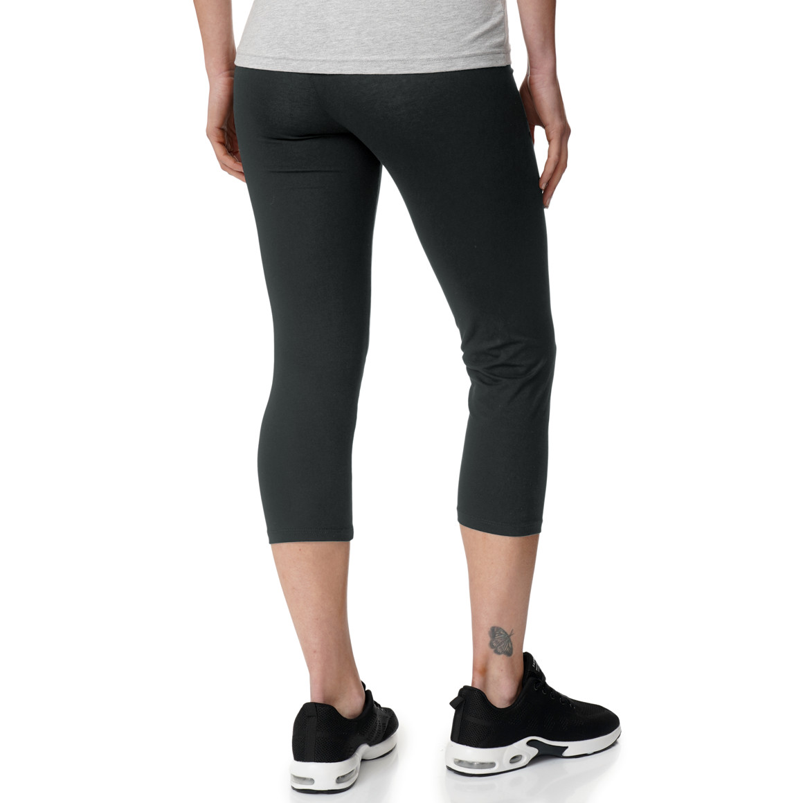 2 Damen 3/4-Leggings unifarben