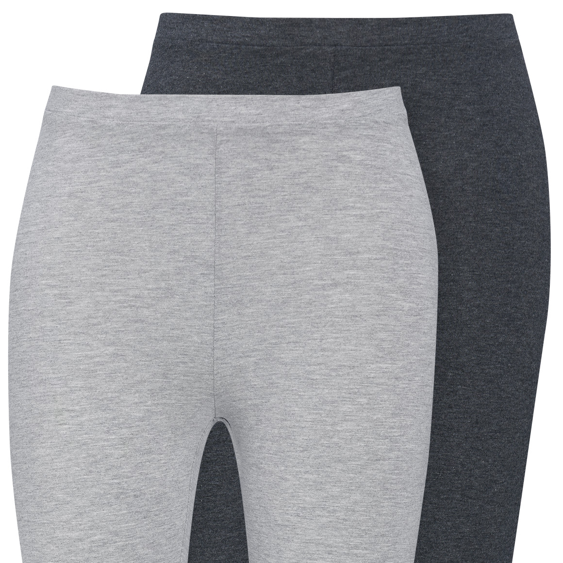 2 Damen 3/4-Leggings unifarben