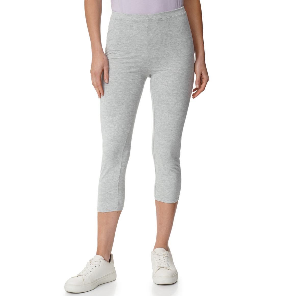2 Damen 3/4-Leggings unifarben