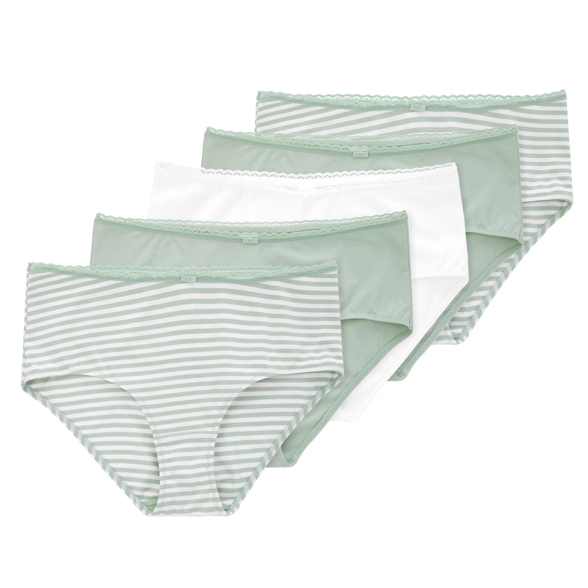 5 Damen Pantys mit Spitze