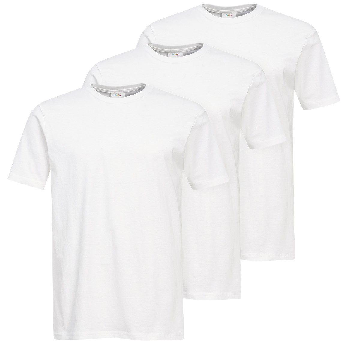 3 heren-T-shirts in basic-look