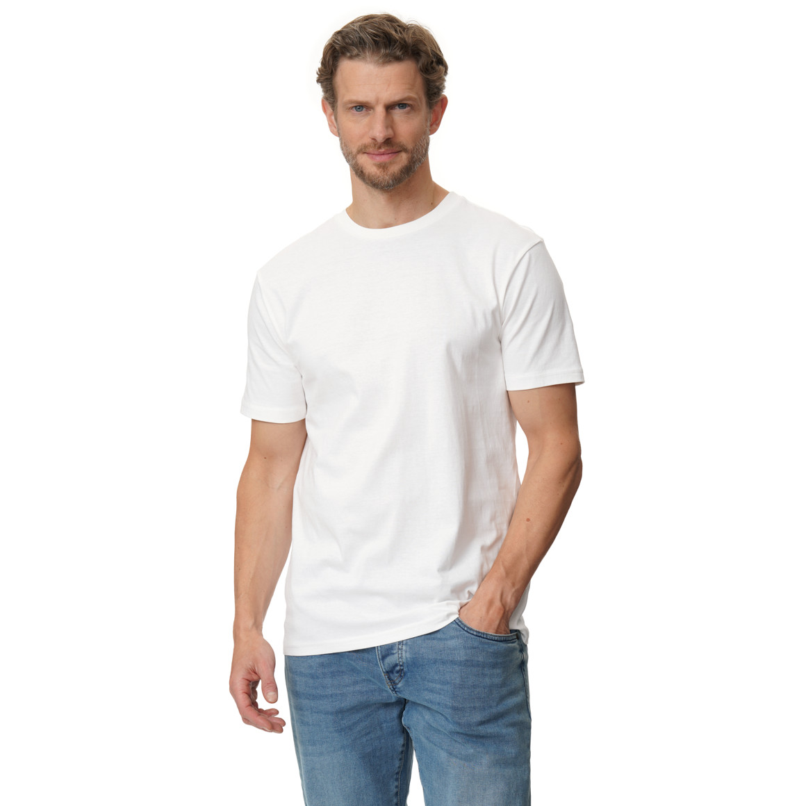 3 heren-T-shirts in basic-look