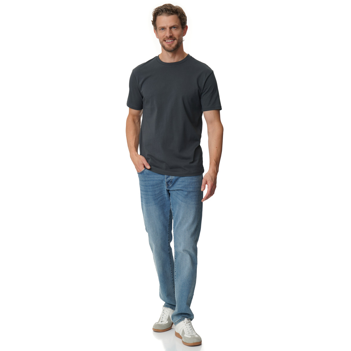 3 heren T-shirts in basic look