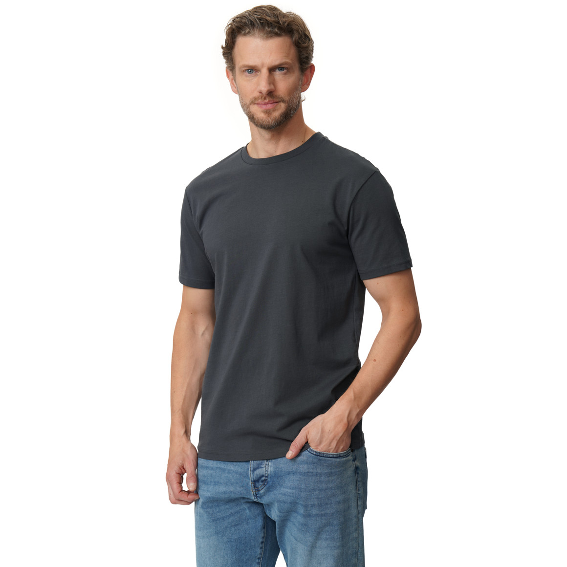 3 heren T-shirts in basic look