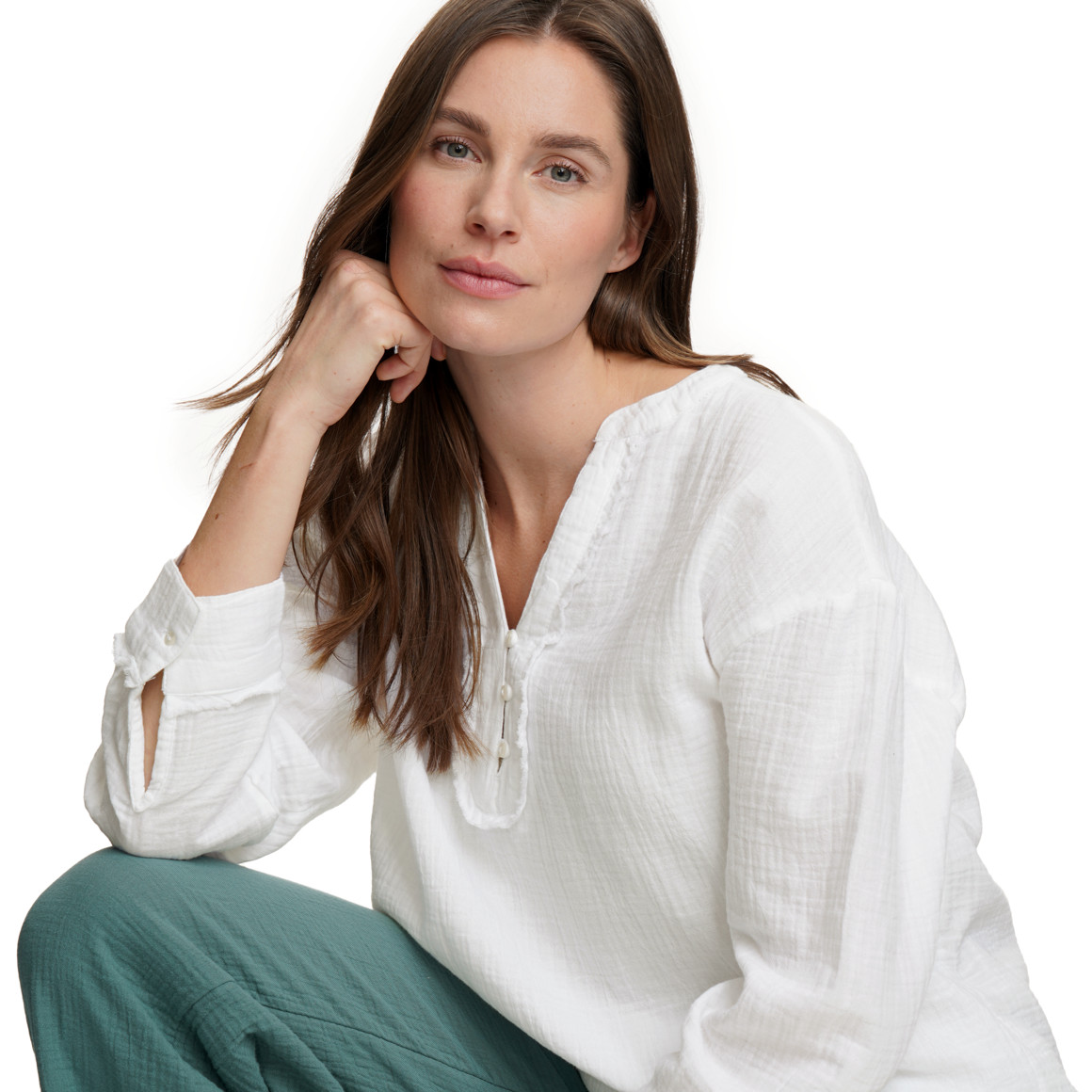 Damen Musselin-Bluse aus Bio-Baumwolle