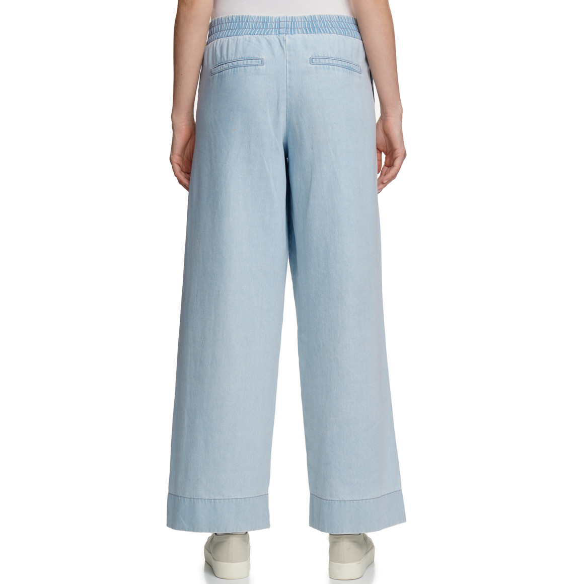 Damen Wide-Leg-Jeans mit Elastikbund