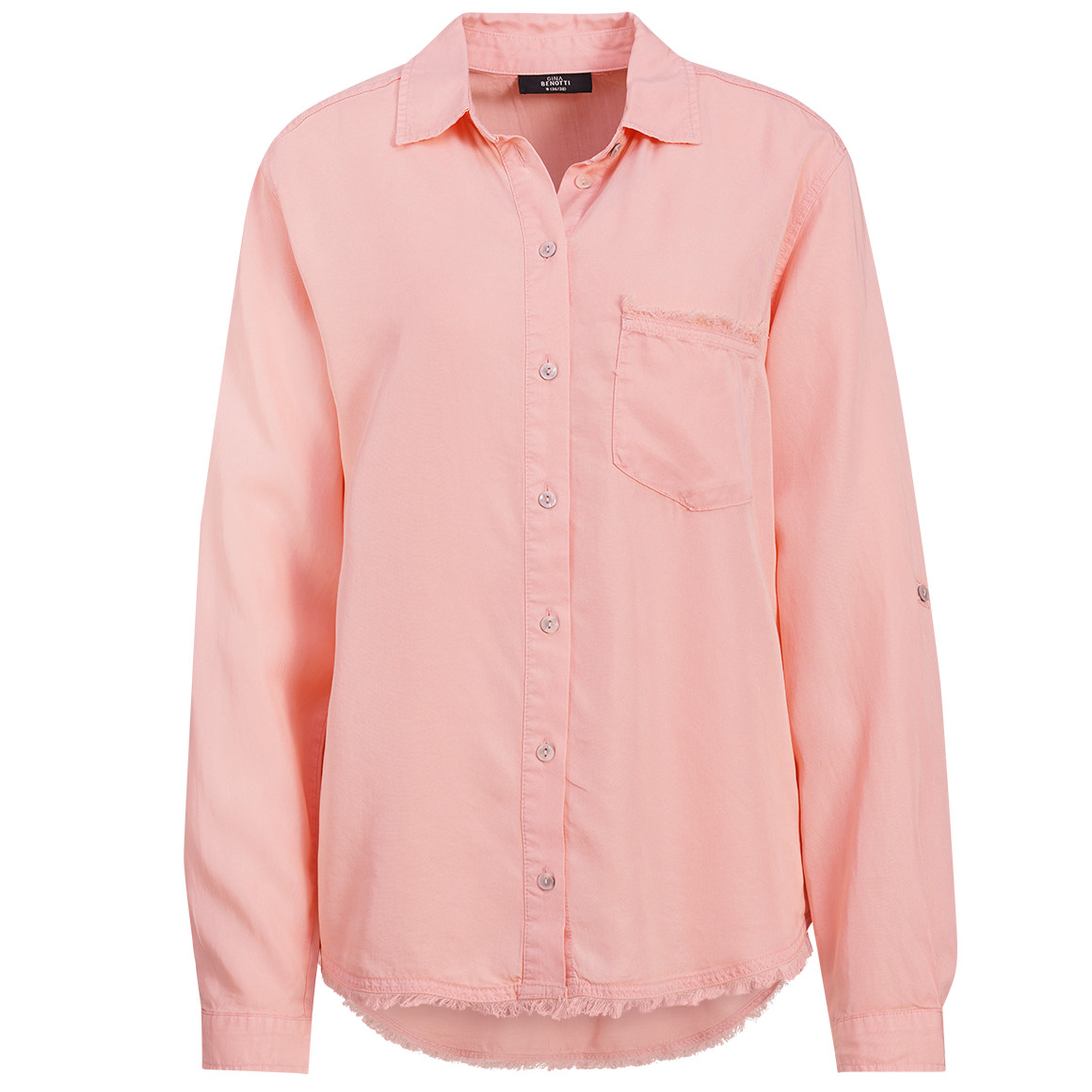 Damen Hemdbluse mit Turn-up-Ärmeln