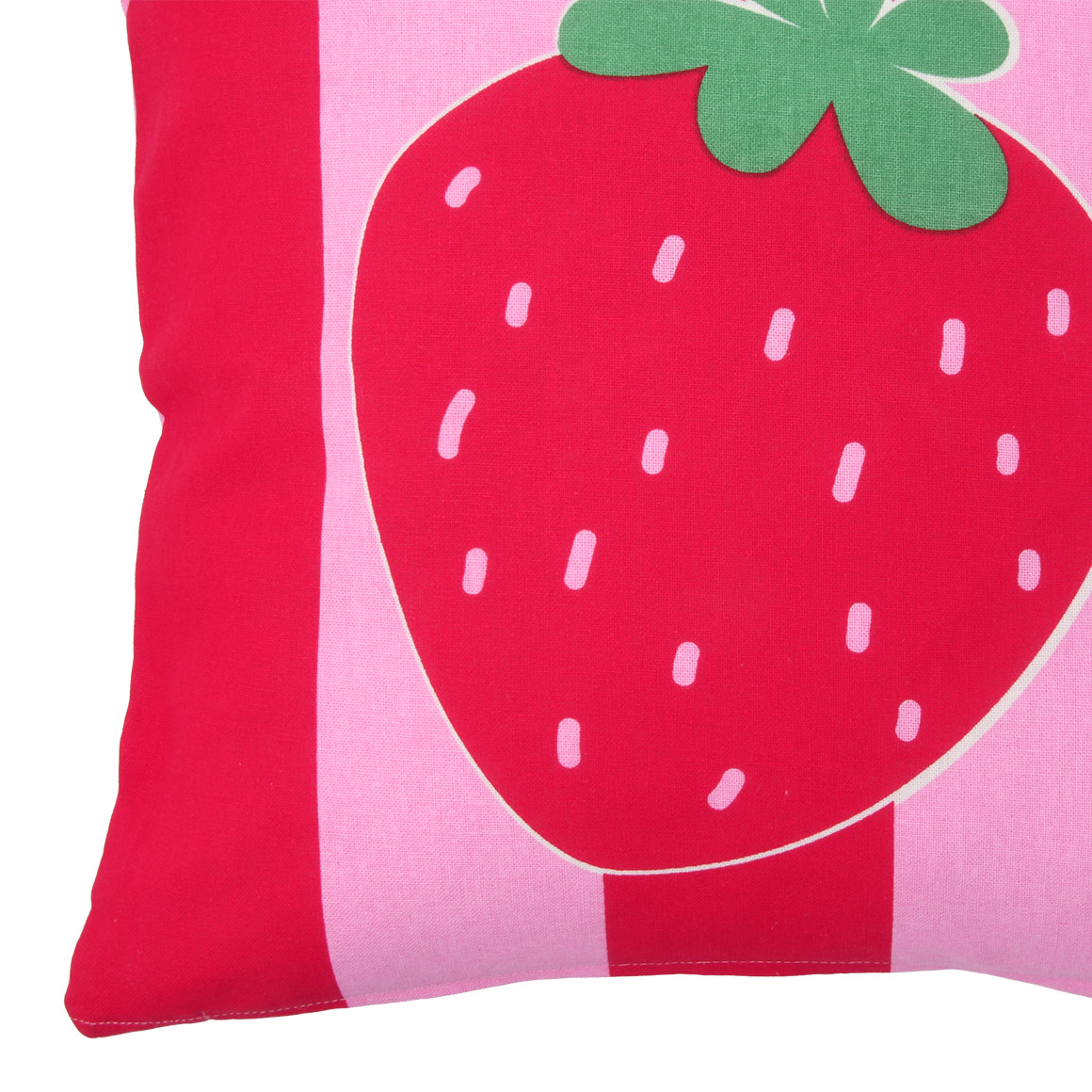 Kissenhülle mit Erdbeer-Print