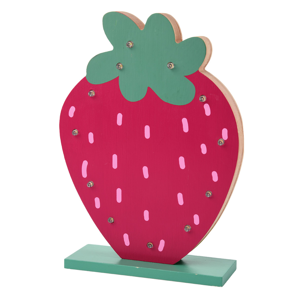 LED-Lampe in Erdbeer-Design