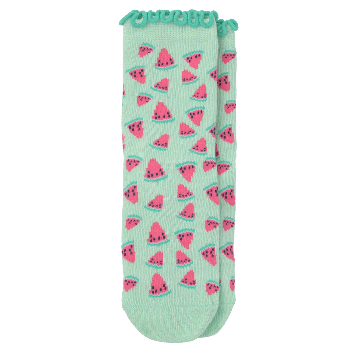 1 Paar Mädchen Socken mit Melonen-Motiv 