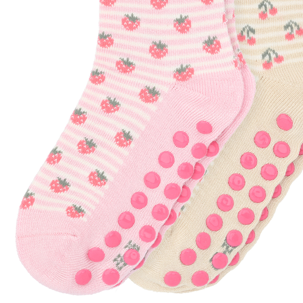 2 Paar Mädchen Stoppersocken mit Print