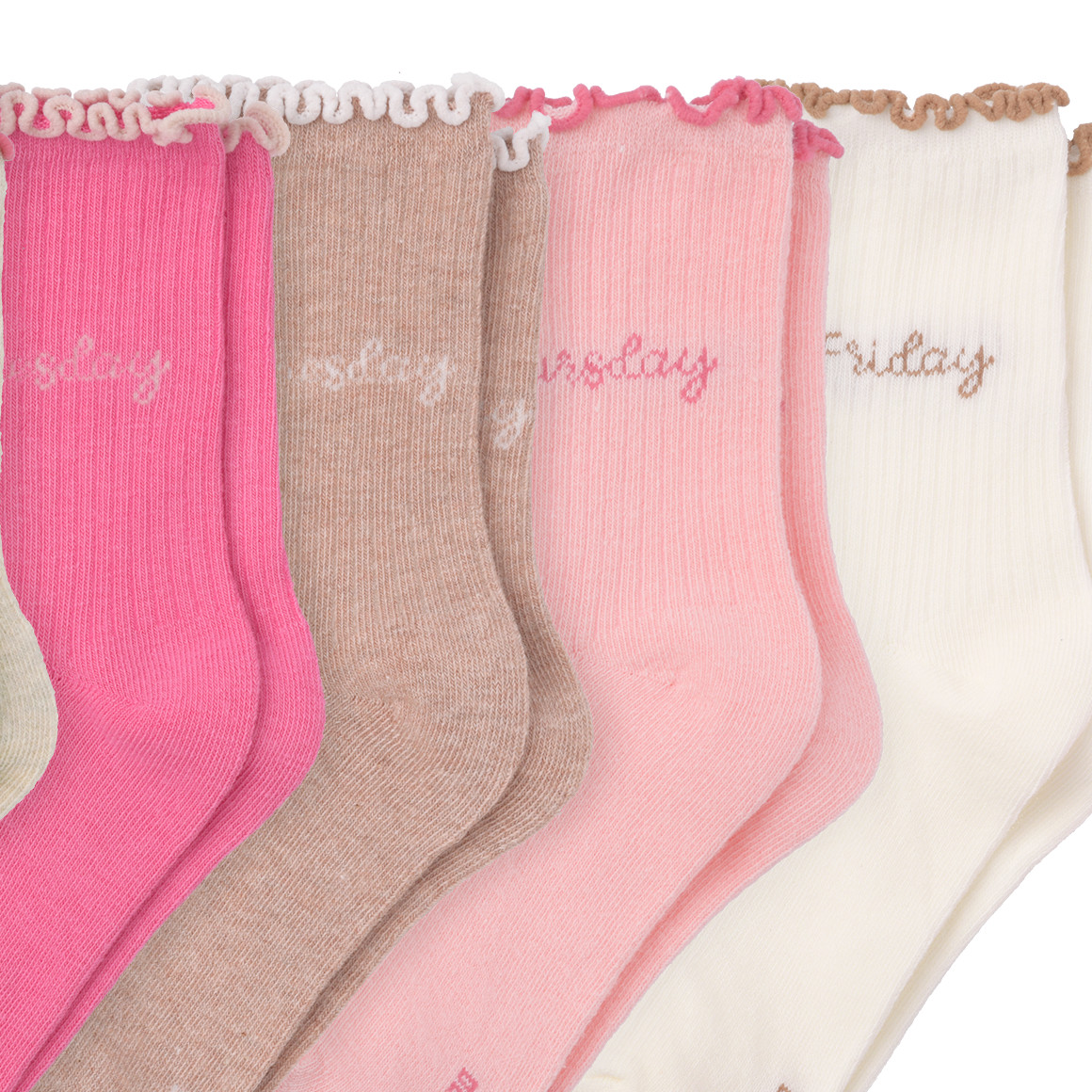 5 Paar Mädchen Socken in verschiedenen Farben