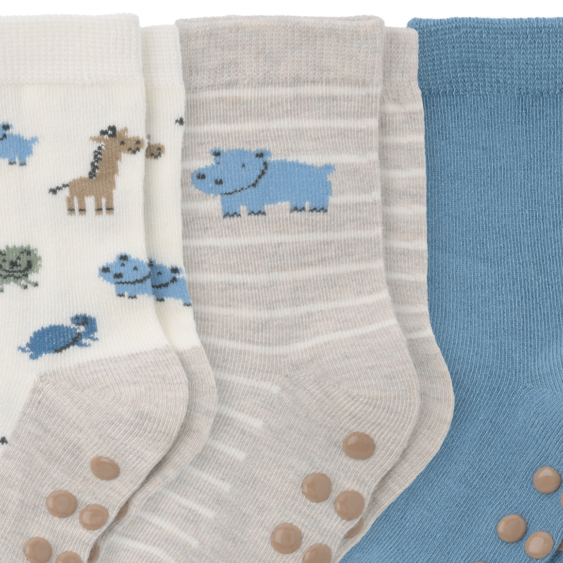 3 Paar Baby Stopper-Socken im Set