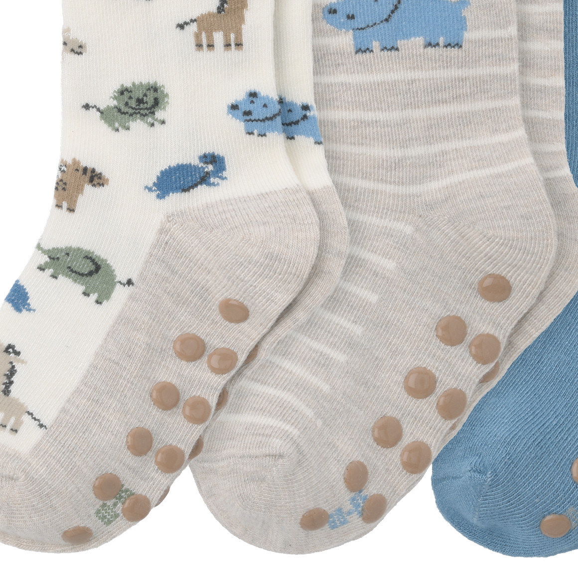 3 Paar Baby Stopper-Socken im Set