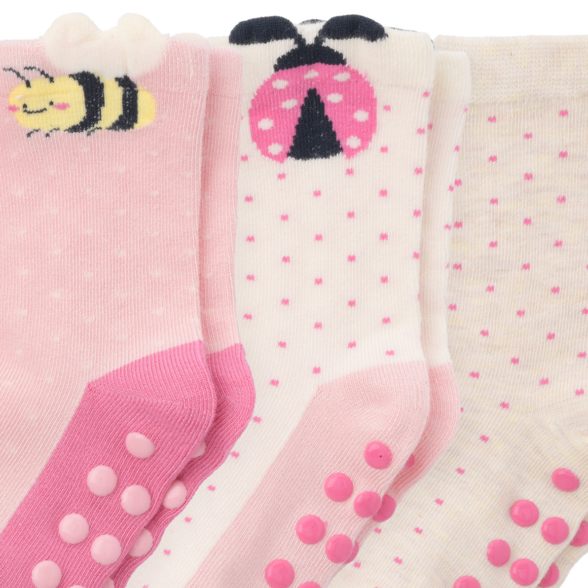 3 Paar Baby Stopper-Socken im Set
