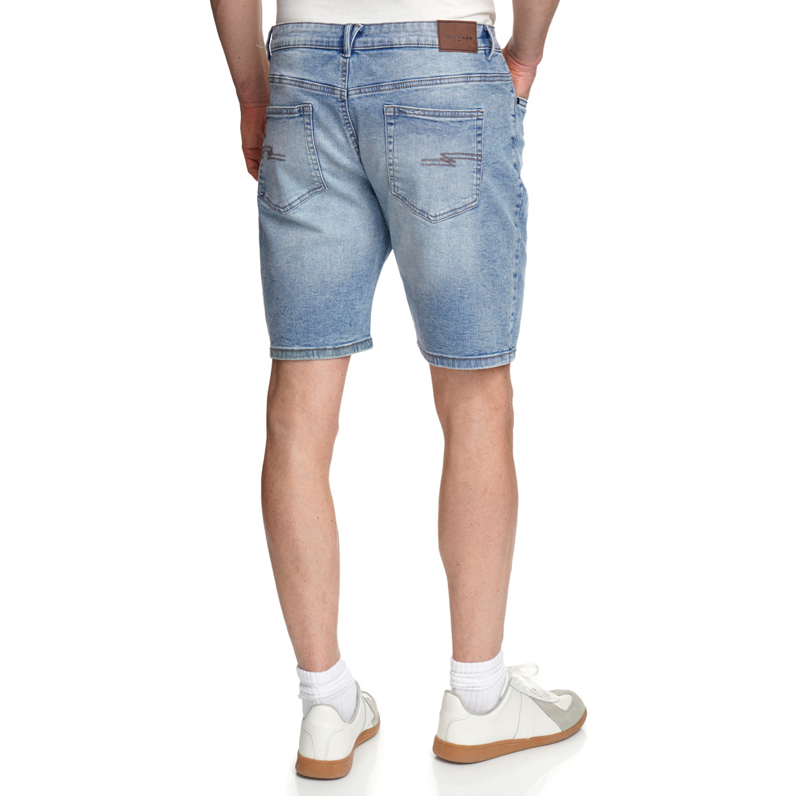 Herren Jeans-Shorts mit Used-Waschung